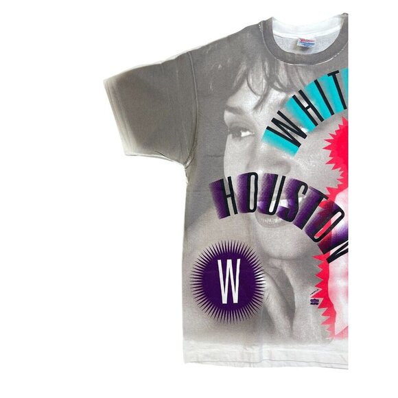 Whitney Houston Winterland Vintage 90s AOP All Over Print Tshirt Size XL - Picture 3 of 11